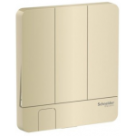 Schneider Electric AvatarOn 3 Gang Switch Cover with Key Holder (Wine Gold) (E8333KH_WG_C5)